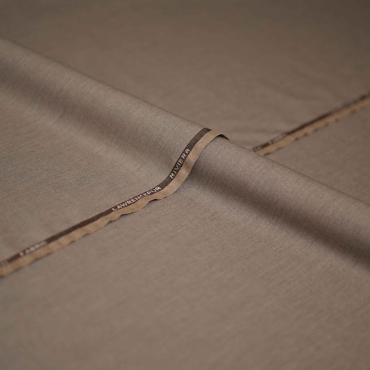 Light Brown Plain Riviera Suiting Fabric