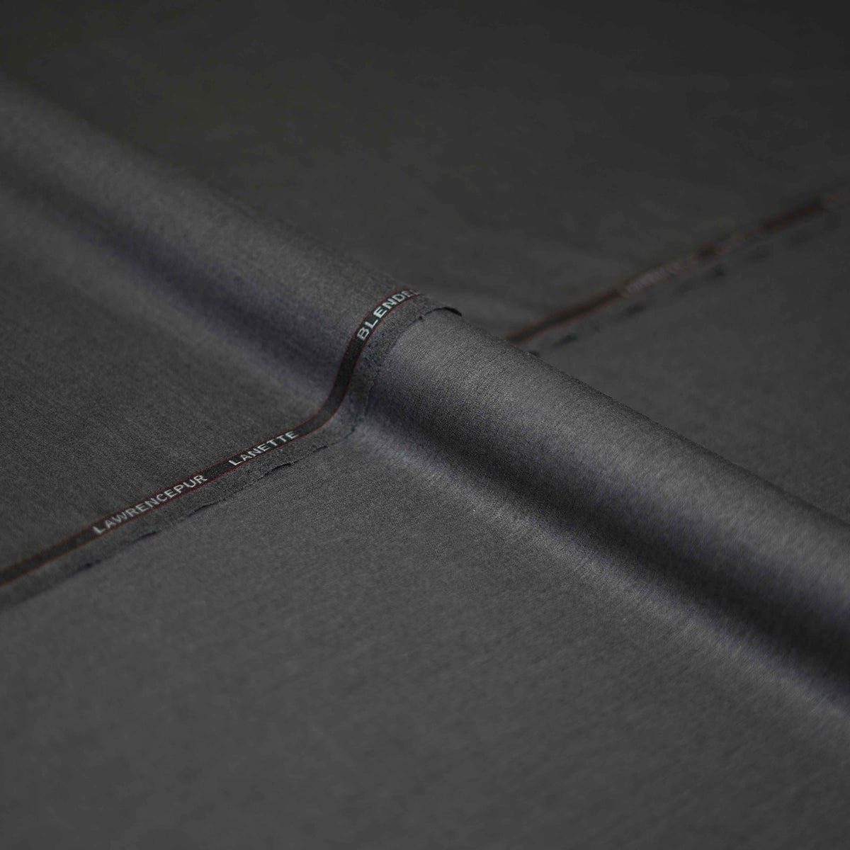 Dark Grey Plain Lannette Suiting Fabric