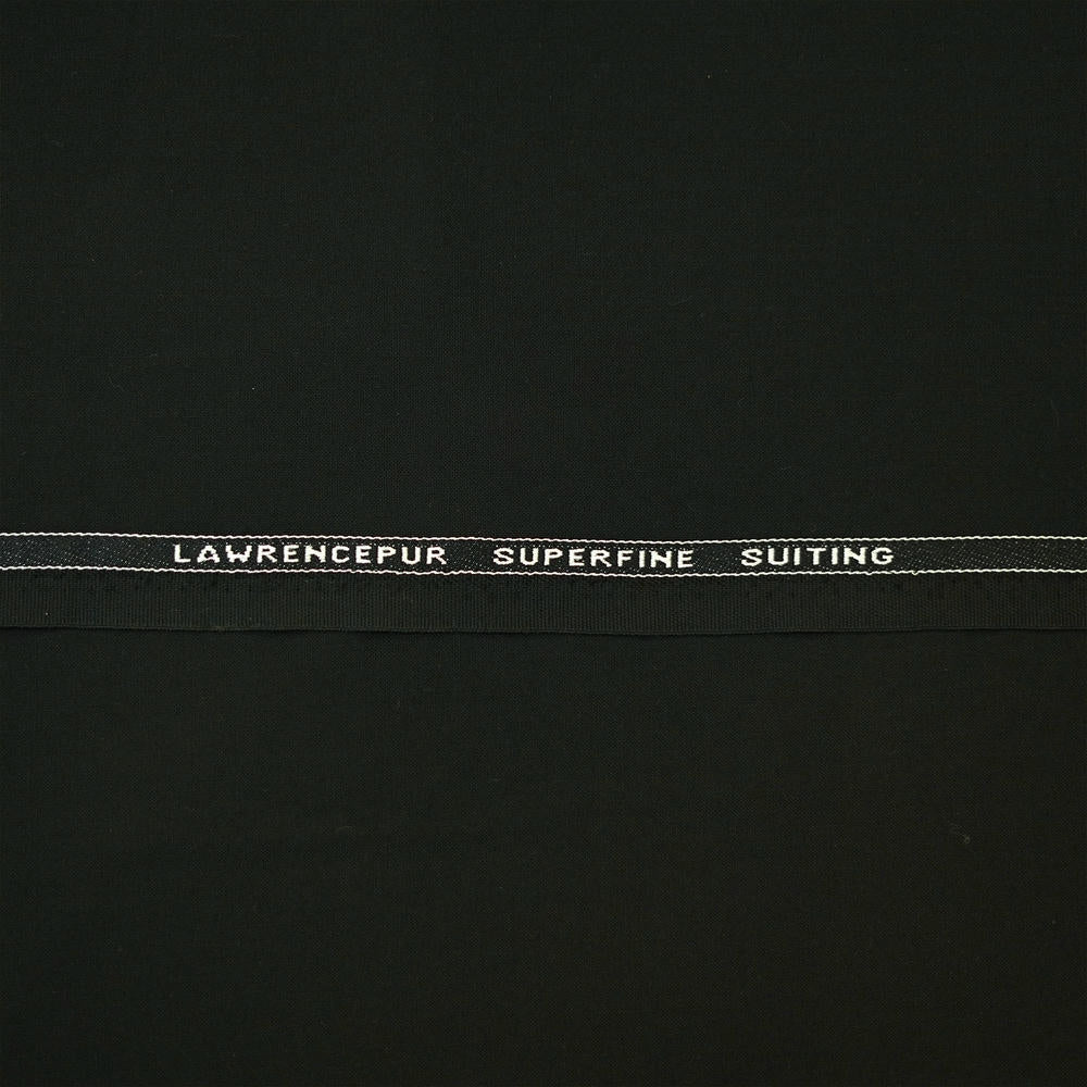 Black Plain Super Fine Suiting Fabric
