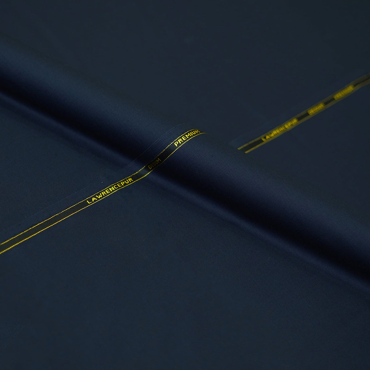Navy Blue Plain Dedum Premium Suiting Fabric