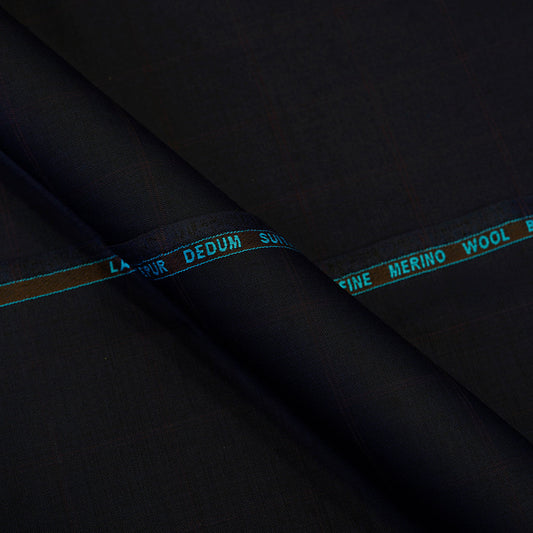 Fabric - Dedum Navy Blue Red Overcheck