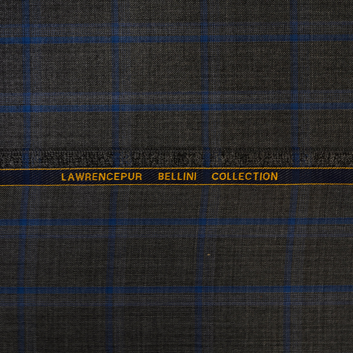 Big Checks Glen Plaid-Carbon Grey, S 100 Pure Wool, Bellini Suiting Fabric