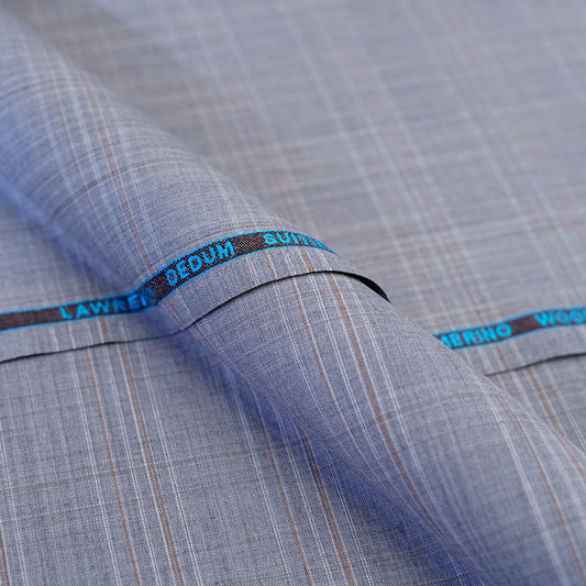 Fabric - Dedum Light Grey Checks