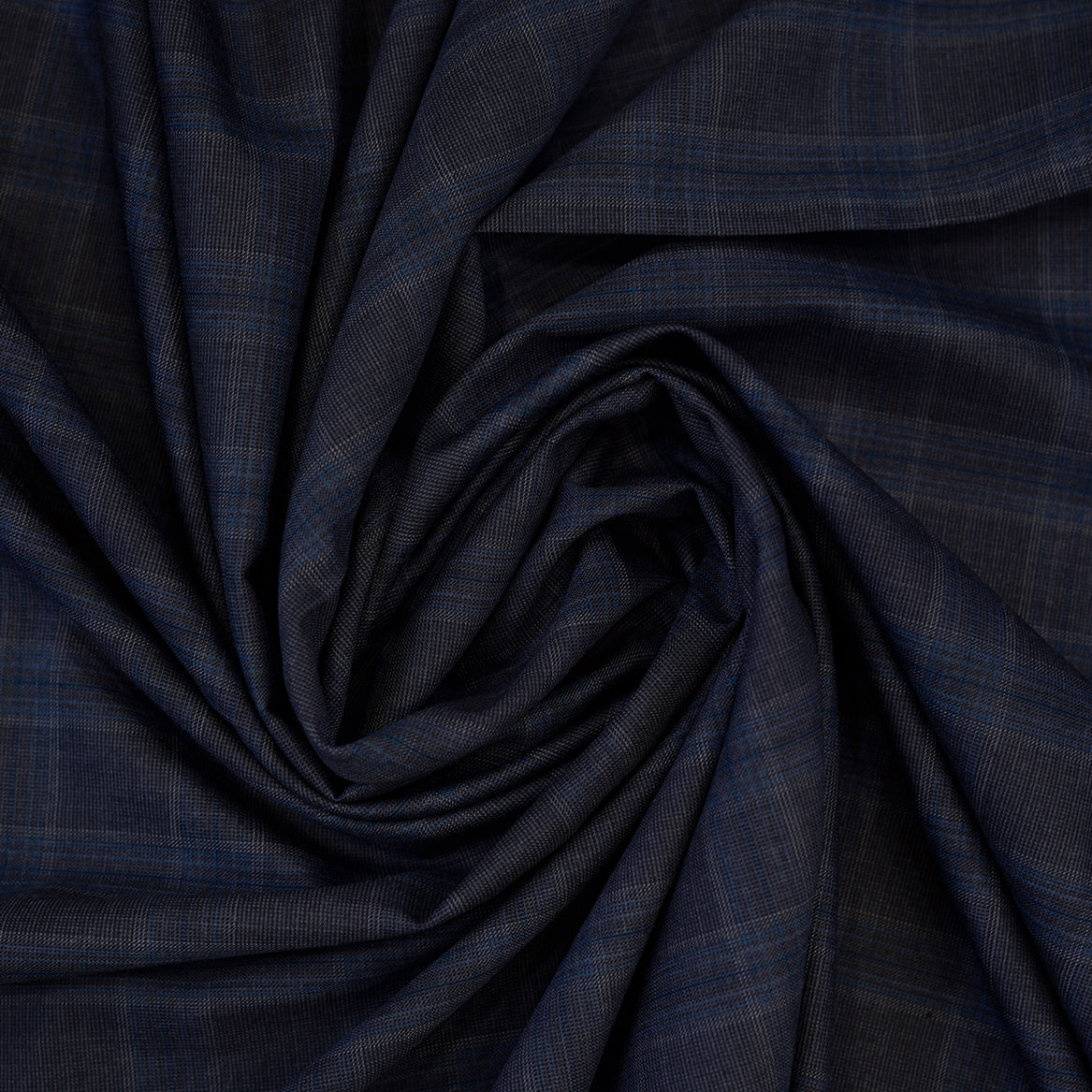 Fabric - Tropical Exclusive Bluish Grey Checks