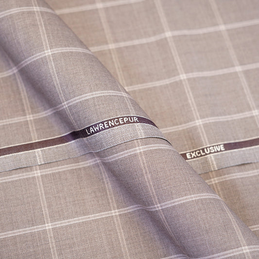 Fabric - Tropical Exclusive Brown Windowpane Checks