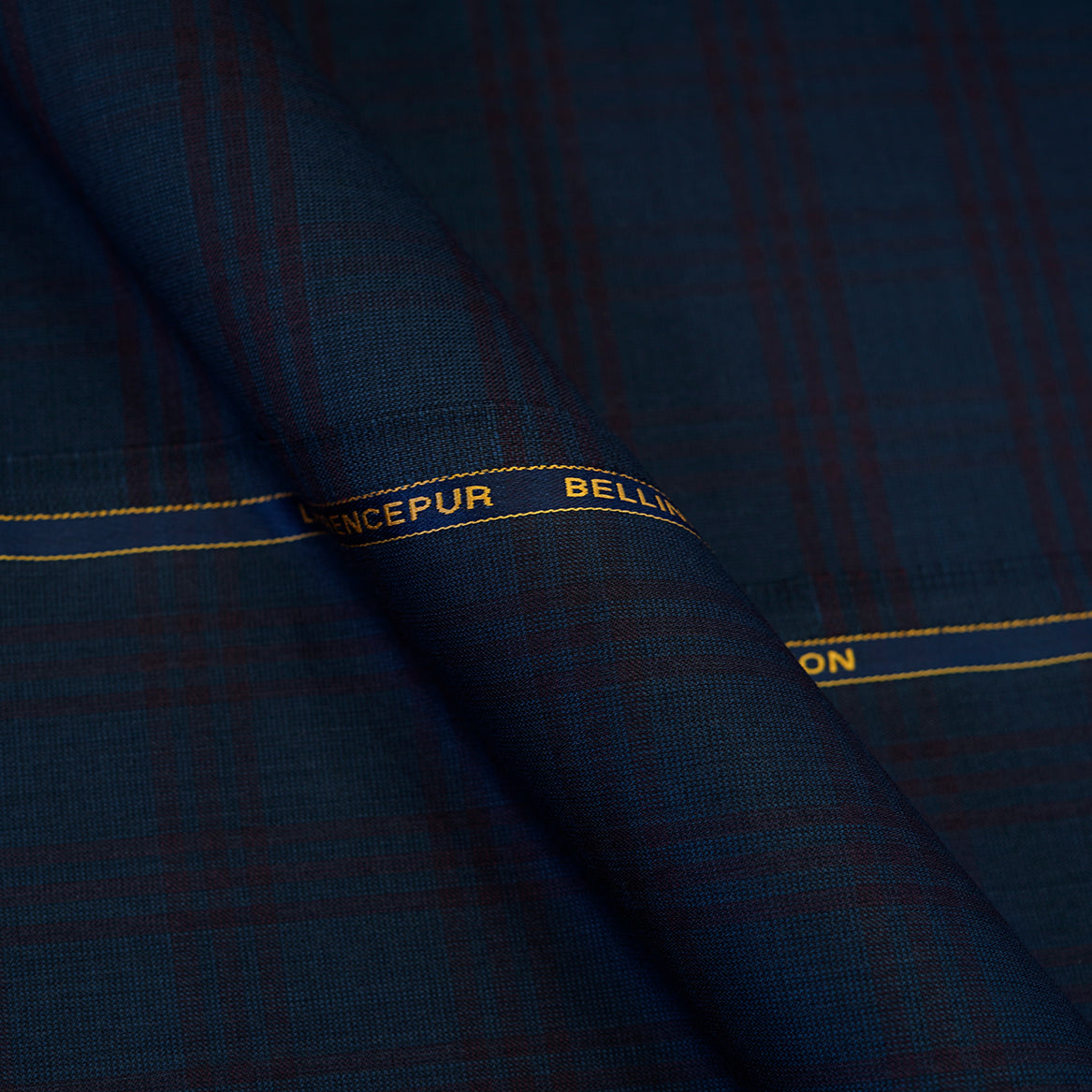Fabric - Bellini Peacock Blue Checks
