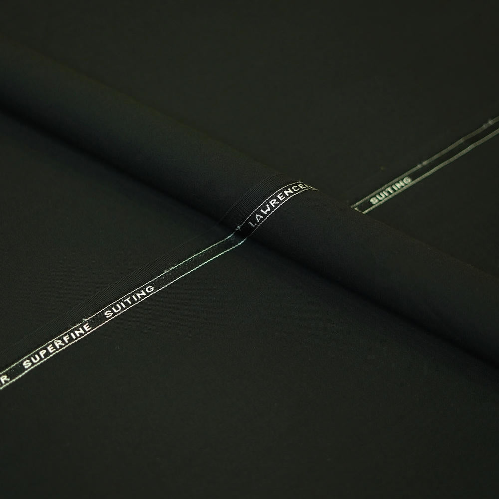 Black Plain Super Fine Suiting Fabric