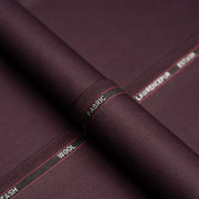 Maroon Plain Wool Blend, Estash Suiting Fabric
