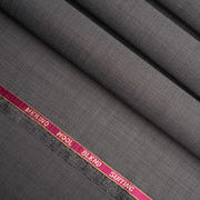 End on End Textured Medium Grey Wool Blend, Featherlight Suiting Fabric