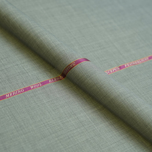 Grey Plain Wool Blend, Featherlight Suiting Fabric