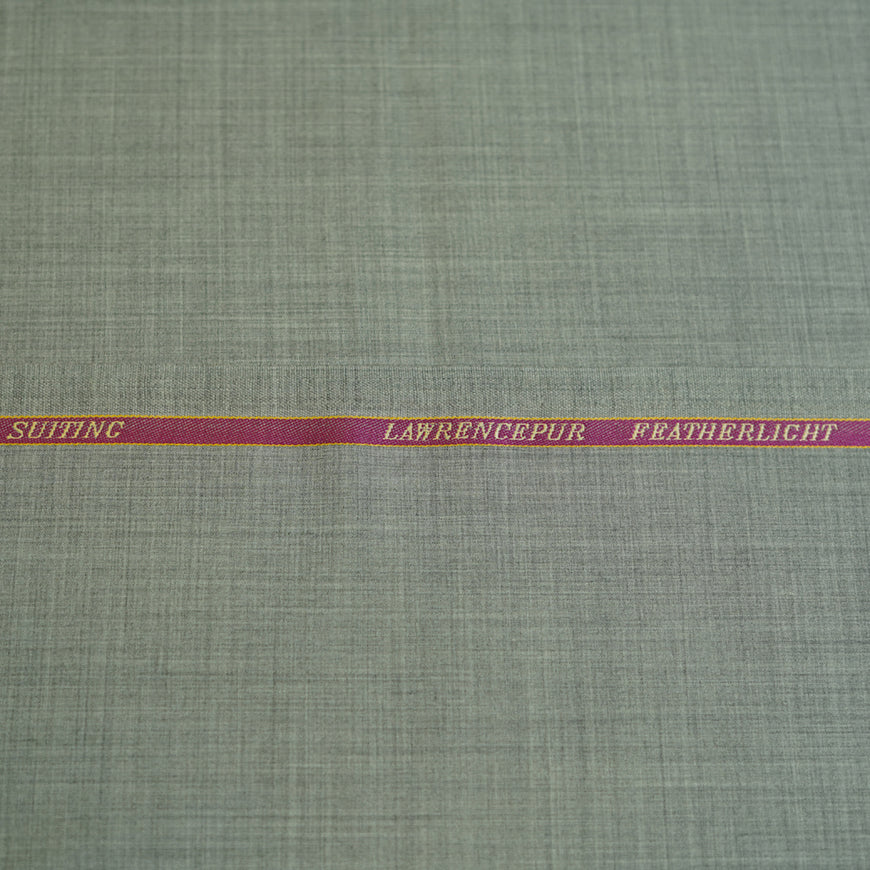 Grey Plain Wool Blend, Featherlight Suiting Fabric