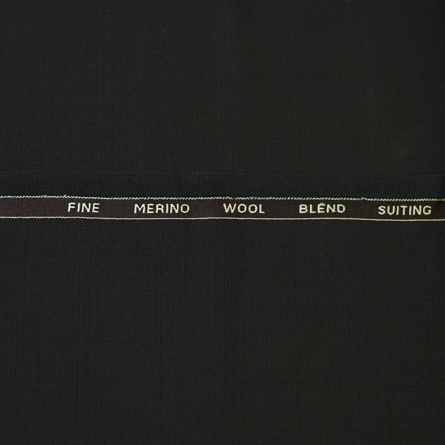 Chocolate Brown Glen Plaid Wool Blend, Tropical Exclusive Suiting Fabric