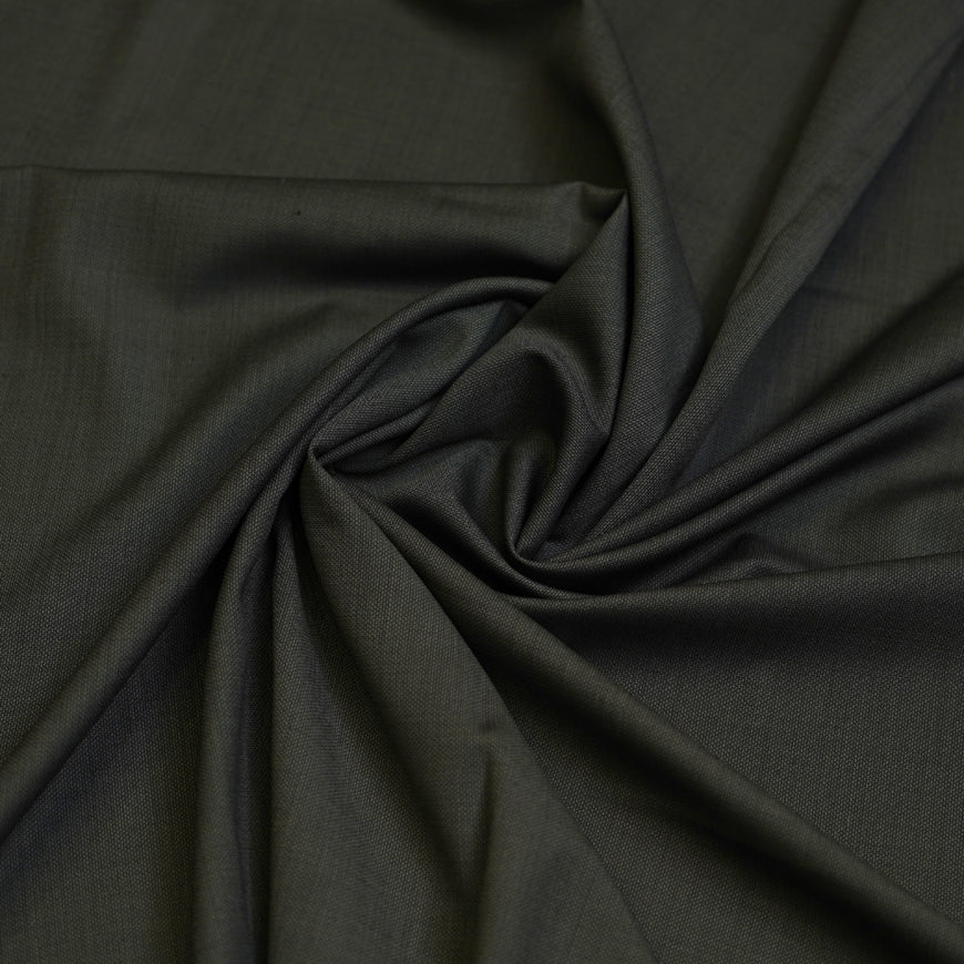 Dark Grey Bird Eye Textured Wool Blend, Tropical Exclusive Suiting Fabric