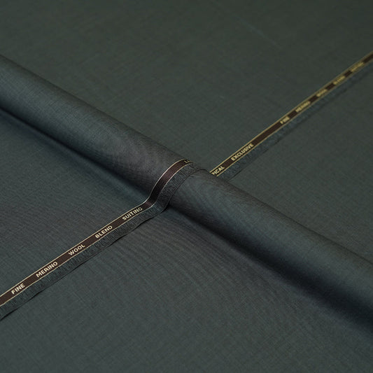 Grey Plain Wool Blend, Tropical Exclusive Suiting Fabric