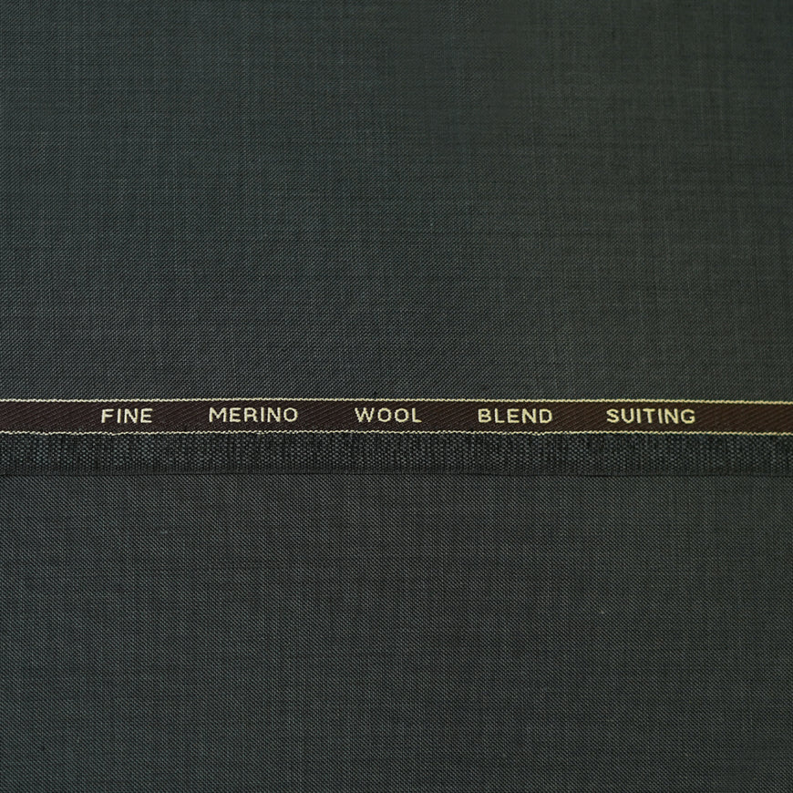 Grey Plain Wool Blend, Tropical Exclusive Suiting Fabric