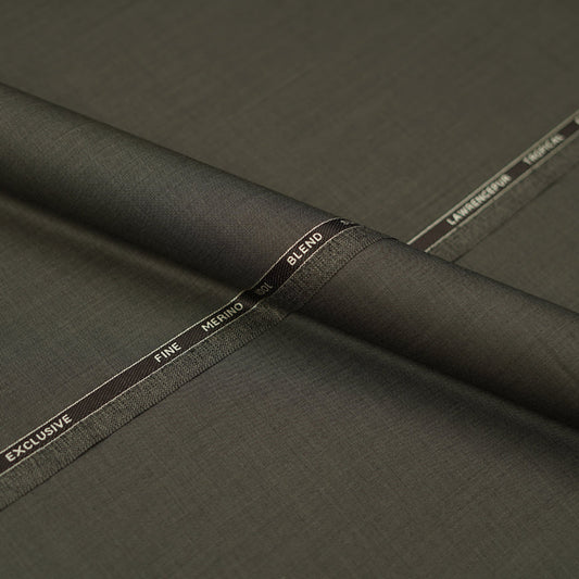 Brown Plain Wool Blend, Tropical Exclusive Suiting Fabric