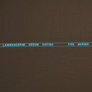 Dark Brown Plain, Merino Wool Blend Dedum Suiting Fabric