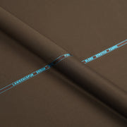 Dark Brown Plain, Merino Wool Blend Dedum Suiting Fabric