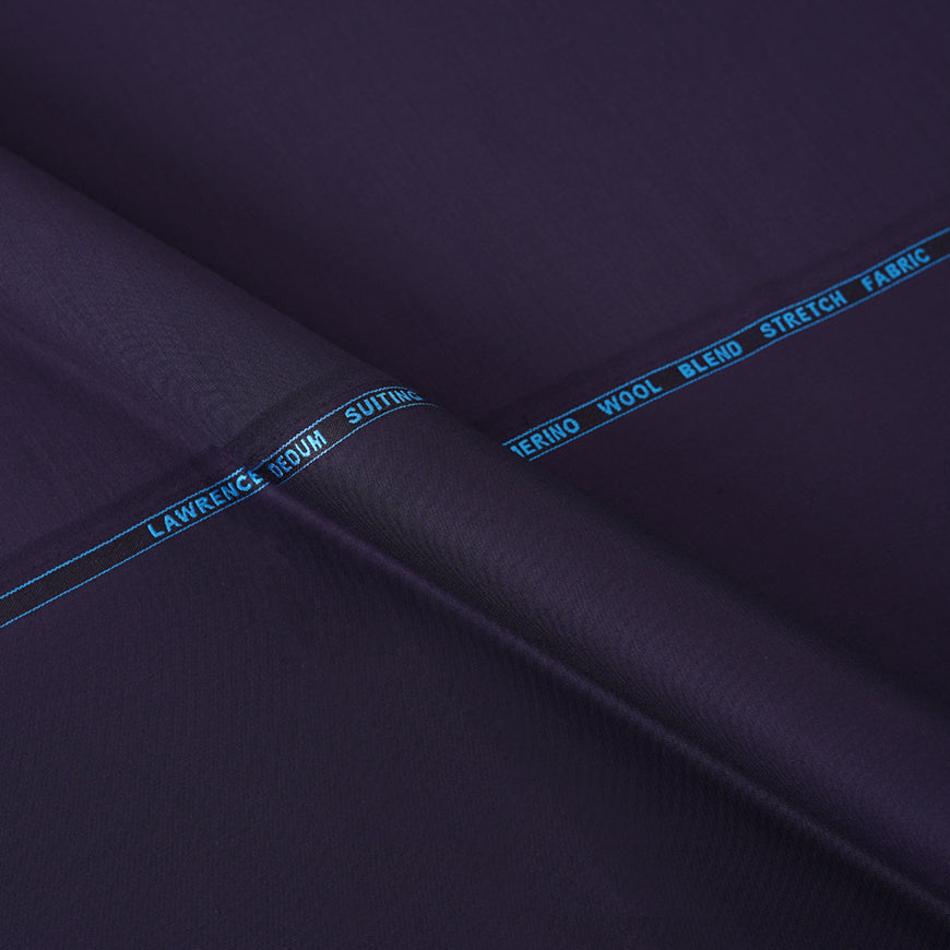 Maroon Plain, Merino Wool Blend Dedum Suiting Fabric