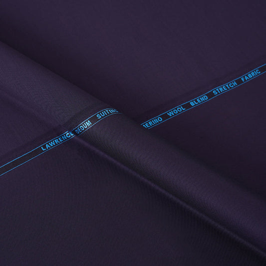 Maroon Plain, Merino Wool Blend Dedum Suiting Fabric