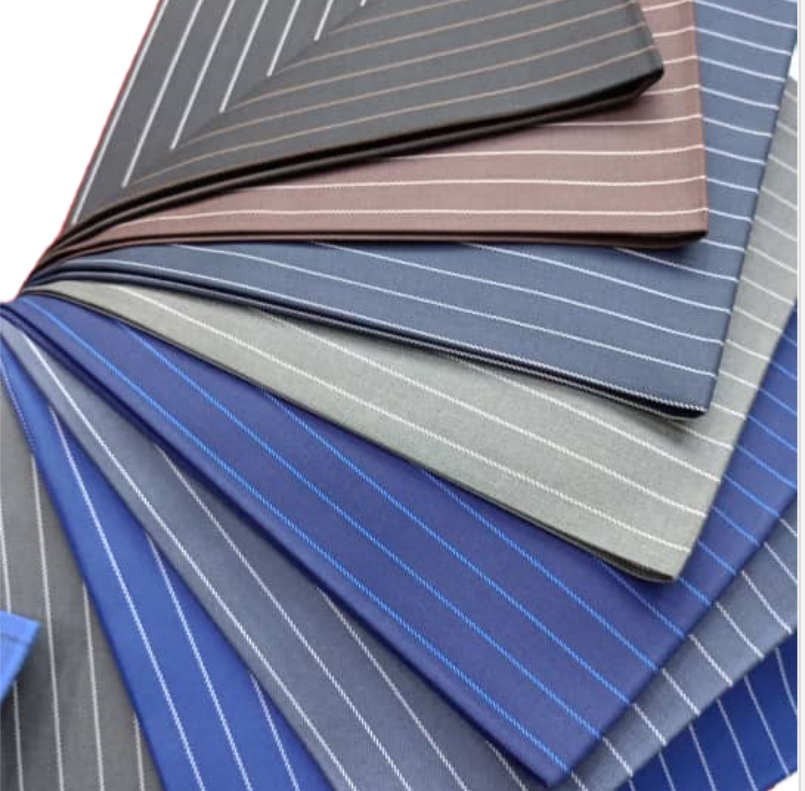 Premium Pinstripe Men's Suiting Fabric – Classic Formal Collection