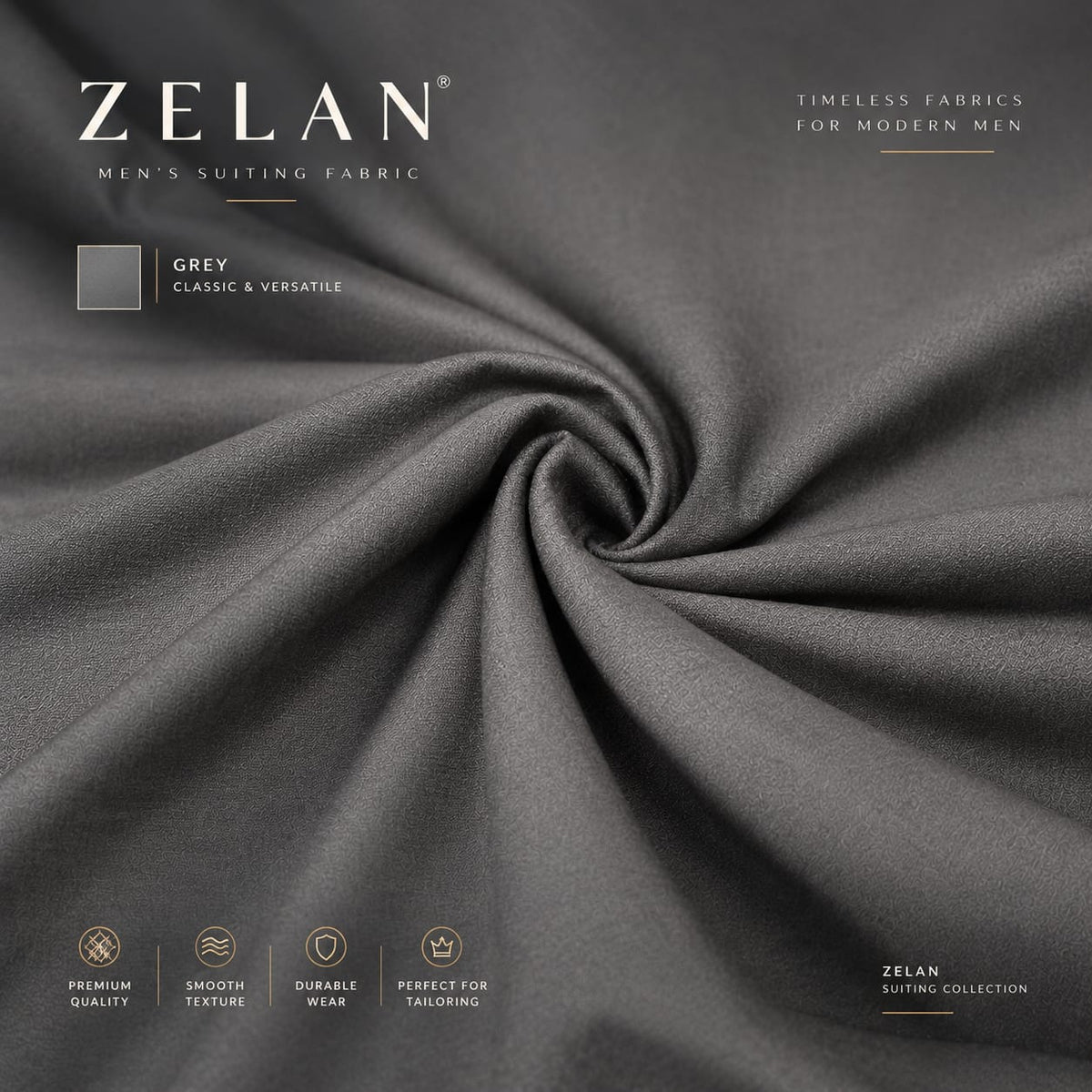 ZELAN Premium Suiting Fabric for Men