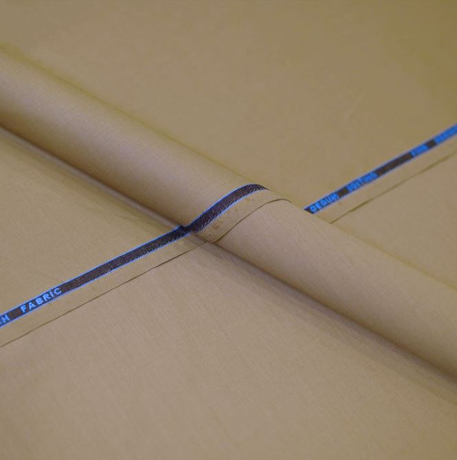 Beige Plain, Dedum Suiting Fabric