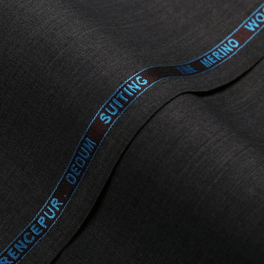 Plain Melange-Medium Grey, Merino Wool Blend Dedum Suiting Fabric