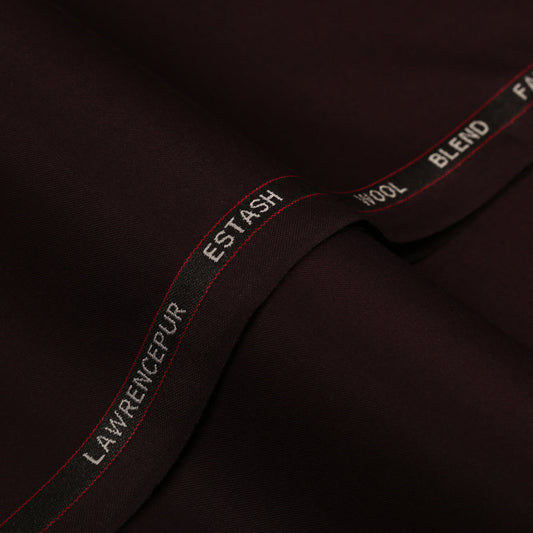 Plain-Maroon, Wool Blend, Estash Suiting Fabric