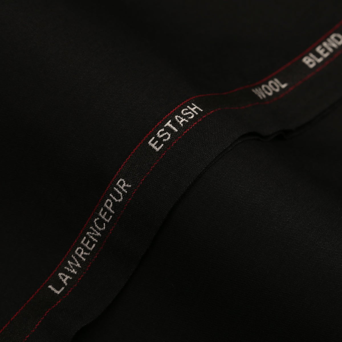 Plain-Black, Wool Blend, Estash Suiting Fabric