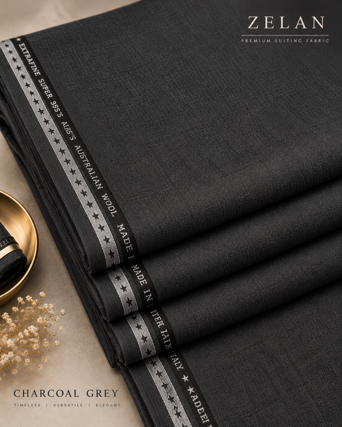 ZELAN Premium Suiting Fabric for Men