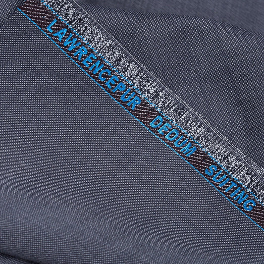 Textured Medium Grey, Merino Wool Blend Dedum Suiting Fabric