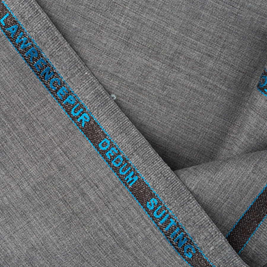 Plain Melange- Light Grey, Merino Wool Blend Dedum Suiting Fabric